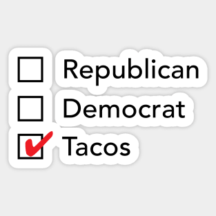 Republican Democrat Tacos Sticker